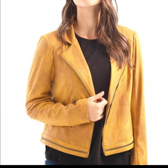 BNWT Charlie B faux suede moto jacket - Picture 1 of 6